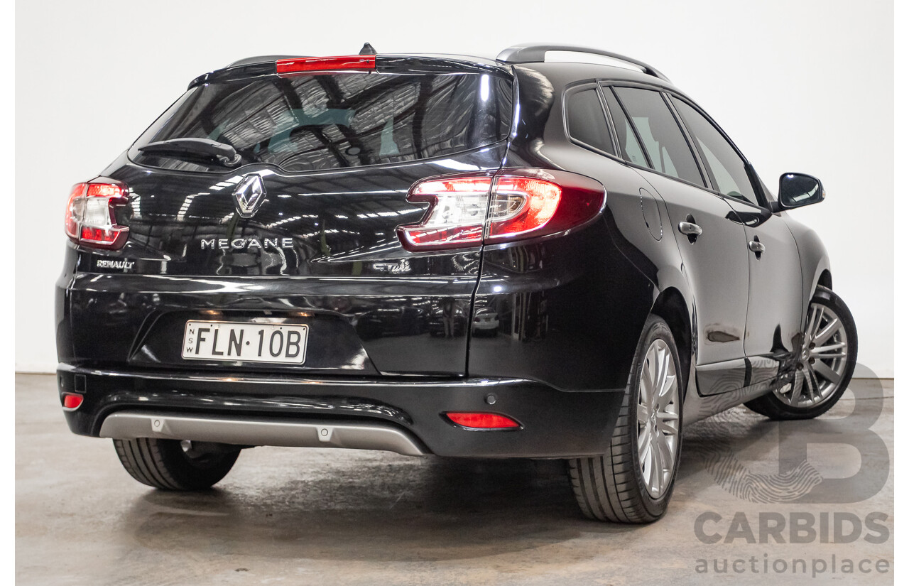 06/2016 Renault Megane GT-LINE K95 MY14 4D Wagon Black Turbo 1.2L