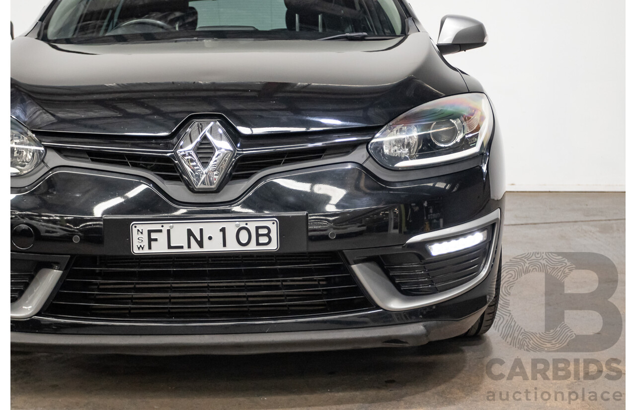 06/2016 Renault Megane GT-LINE K95 MY14 4D Wagon Black Turbo 1.2L