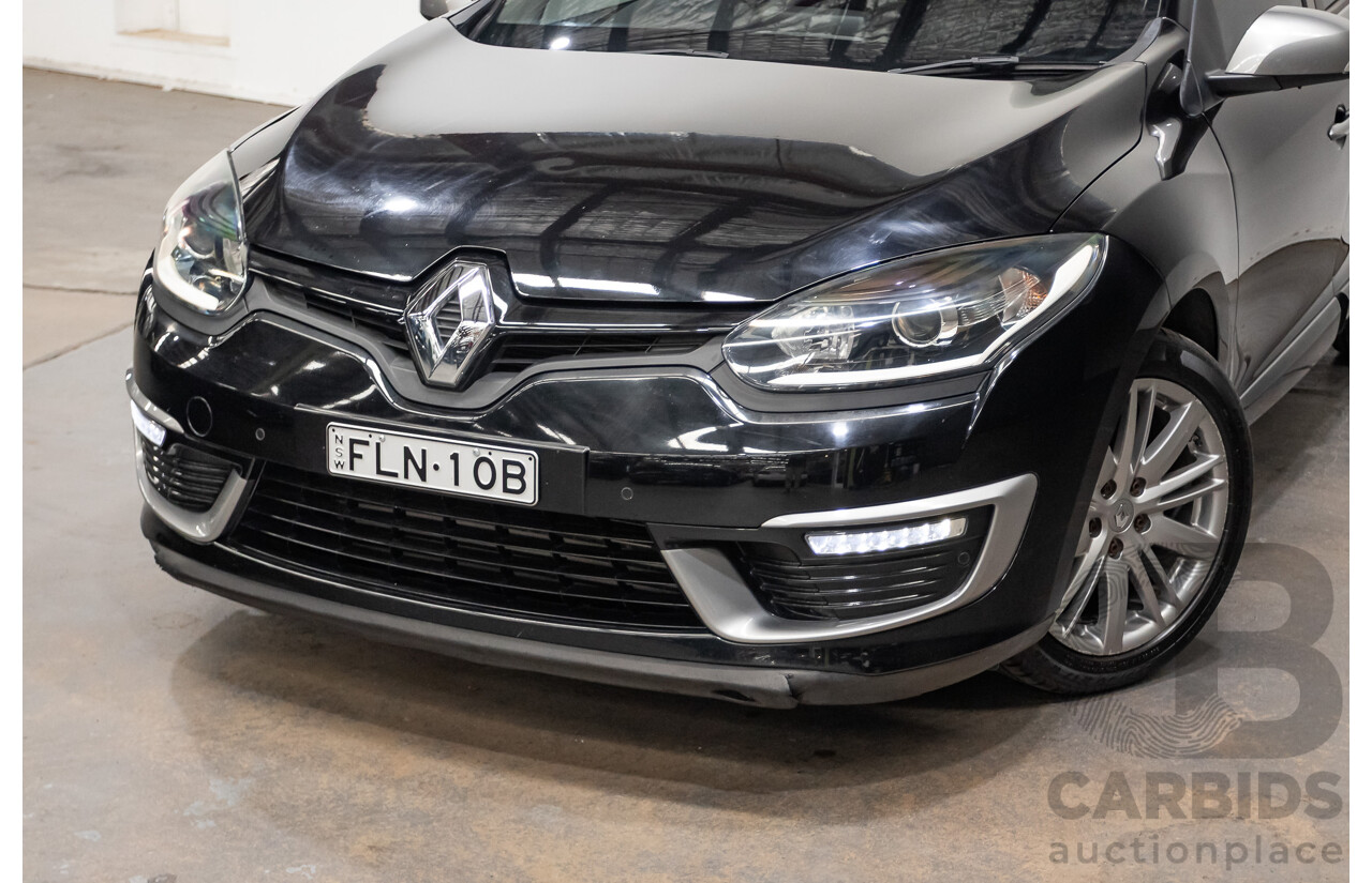 06/2016 Renault Megane GT-LINE K95 MY14 4D Wagon Black Turbo 1.2L