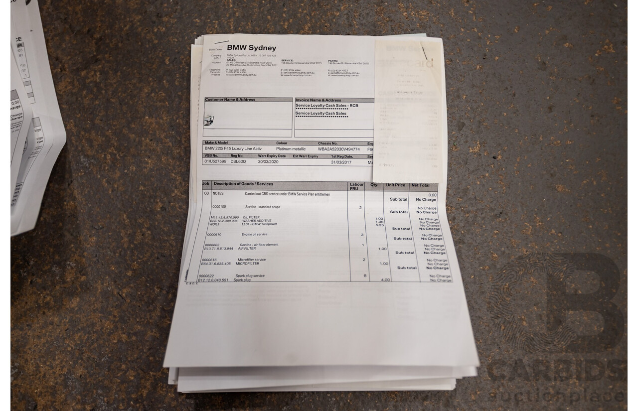 6/2017 BMW 220i Active Tourer Luxury Line F45 MY18 4D Wagon Sparkling Brown Metallic Turbo 2.0L