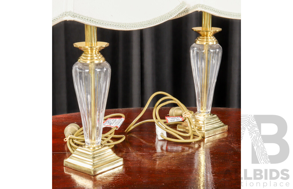 Pair of Glass Table Lamps
