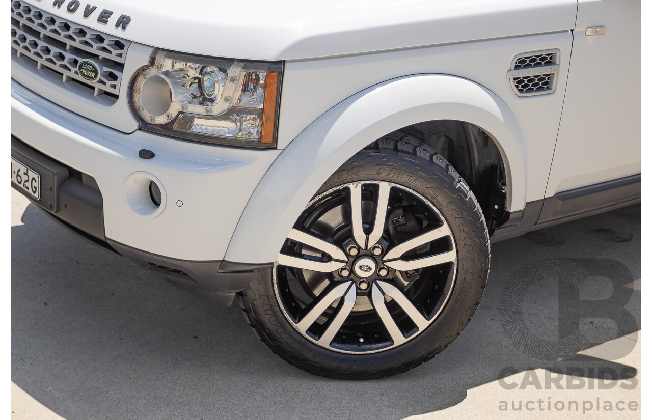 5/2012 Land Rover Discovery 4 3.0 SDV6 HSE MY12 4d Wagon Fuji White Turbo Diesel V6 3.0L - 7 Seater