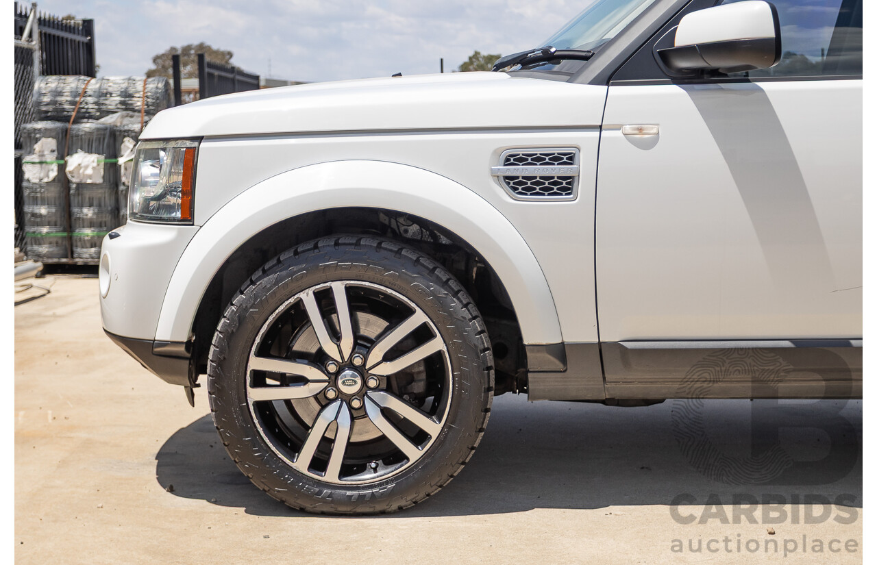 5/2012 Land Rover Discovery 4 3.0 SDV6 HSE MY12 4d Wagon Fuji White Turbo Diesel V6 3.0L - 7 Seater