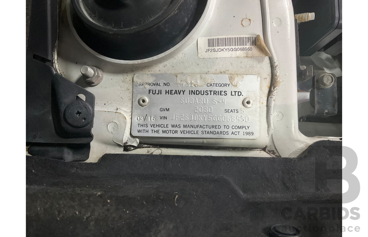 03/2016 Subaru Forester 2.0D-L (AWD) MY16 4d Wagon Crystal White Turbo Diesel 2.0L