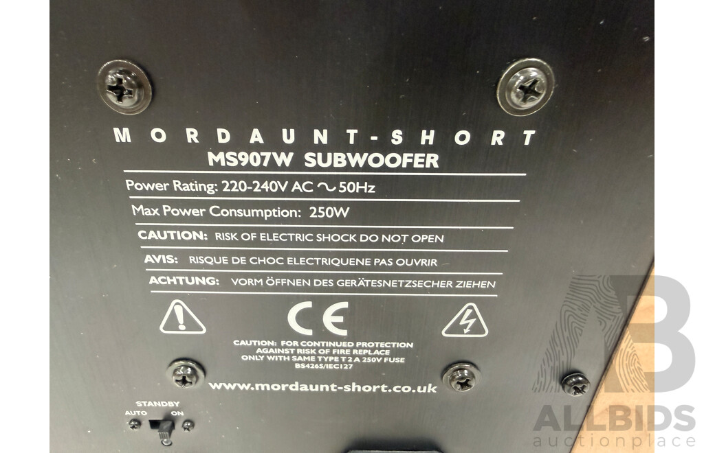 Mordaunt-Short MS907W Subwoofer (100W)