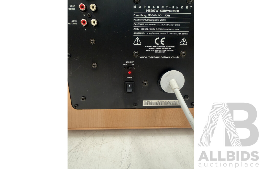 Mordaunt-Short MS907W Subwoofer (100W)