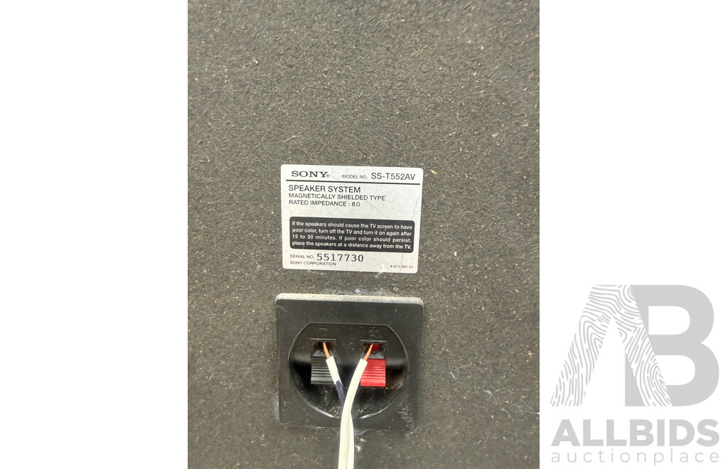 Yamaha HTR-3065 5.1-channel AV Receiver - 2x Sony SS-T552AV 3 Way Speakers