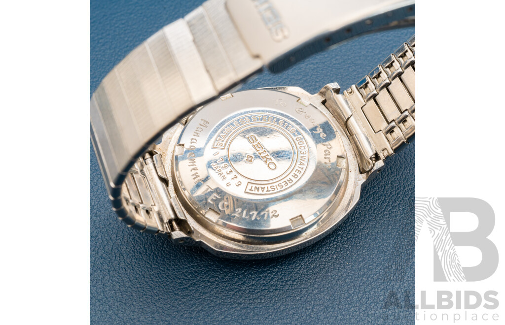 Seiko 5 Automatic 21 Jewels Vintage Watch, Silver/grey with Original Presentation Box