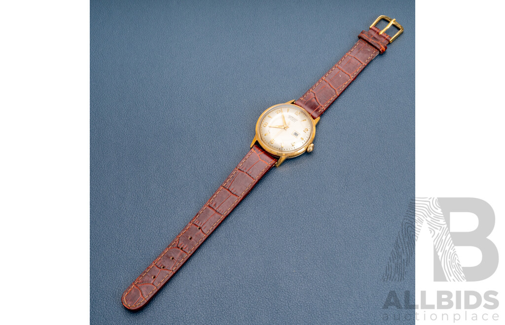 Junghaus Trilastic 17 Jewels Vintage Watch, 33mm, 20 Micron Gold Plated