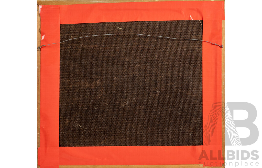 Stanley H. Holt (20th Century), Reflections, Wonderful Original Vintage Oil on Masonite, 43 x 48 cm (frame)