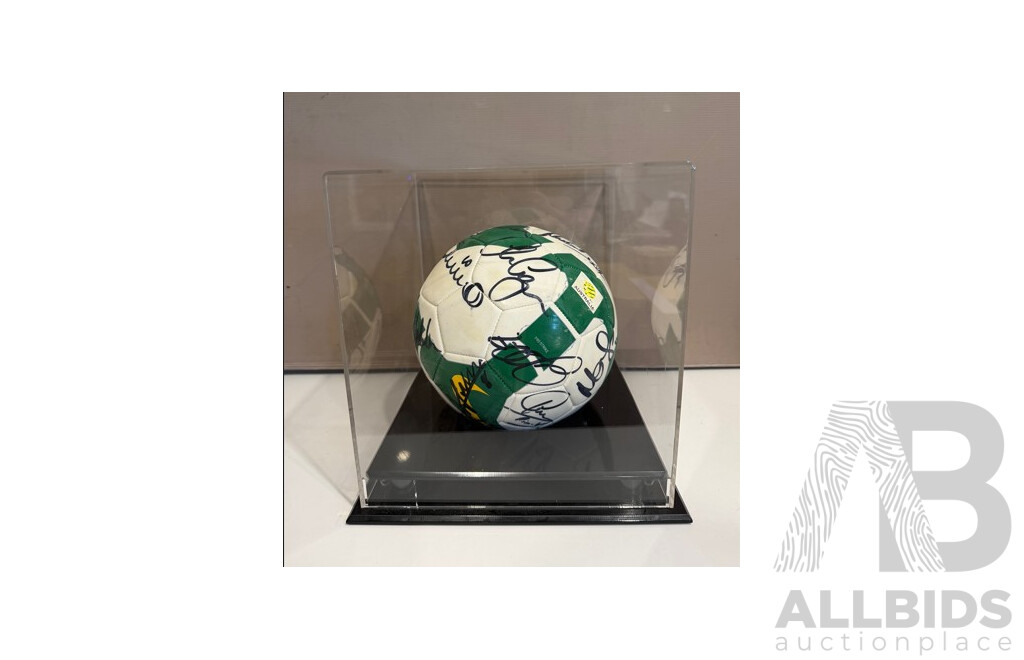 Signed 2010 Socceroos Team Ball (Boxed Display) – With Certificate of Authenticity