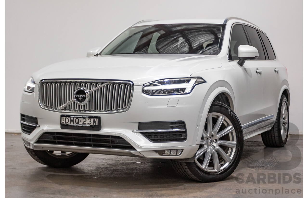 3/2017 Volvo XC90 D5 Inscription (AWD) 256 MY17 4D Wagon Crystal White Pearl Twin Turbo Diesel 2.0L - 7 seater