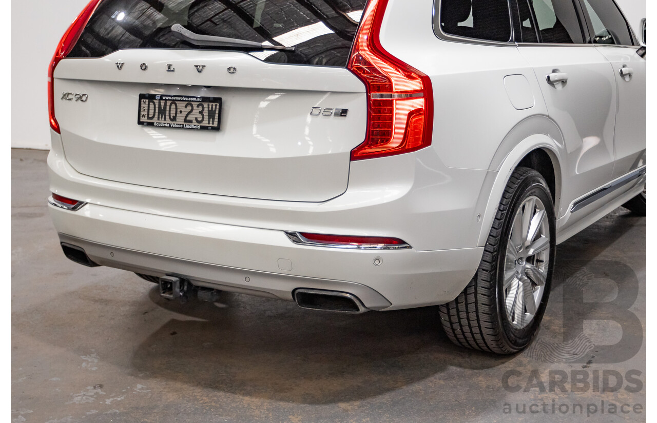 3/2017 Volvo XC90 D5 Inscription (AWD) 256 MY17 4D Wagon Crystal White Pearl Twin Turbo Diesel 2.0L - 7 seater