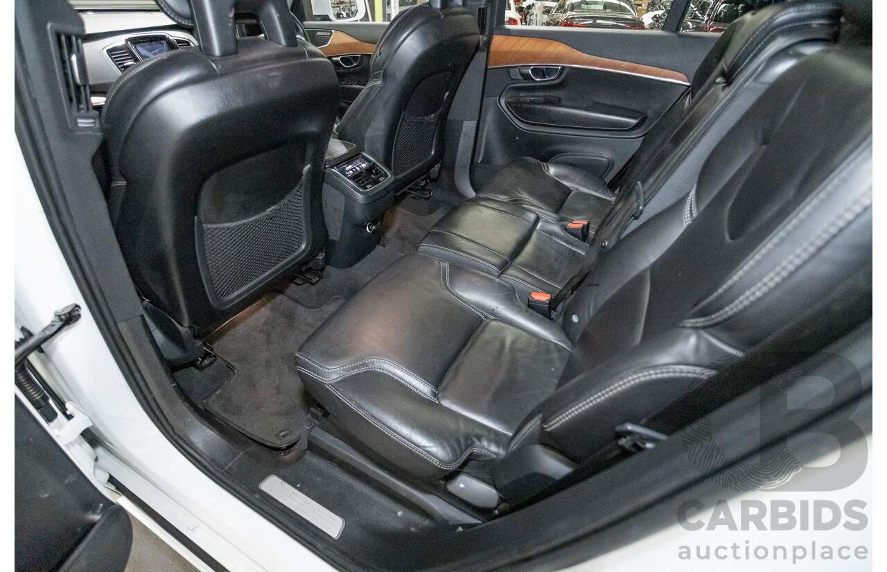 3/2017 Volvo XC90 D5 Inscription (AWD) 256 MY17 4D Wagon Crystal White Pearl Twin Turbo Diesel 2.0L - 7 seater