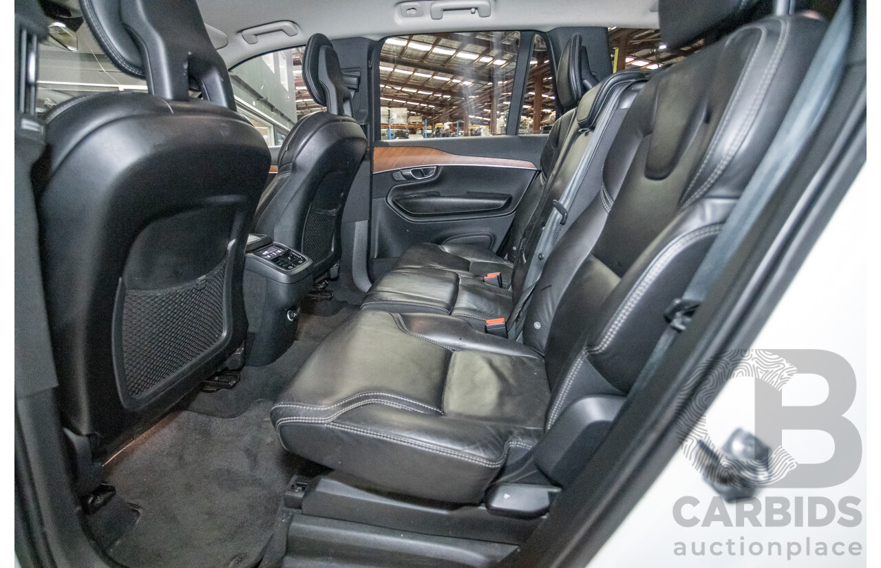3/2017 Volvo XC90 D5 Inscription (AWD) 256 MY17 4D Wagon Crystal White Pearl Twin Turbo Diesel 2.0L - 7 seater