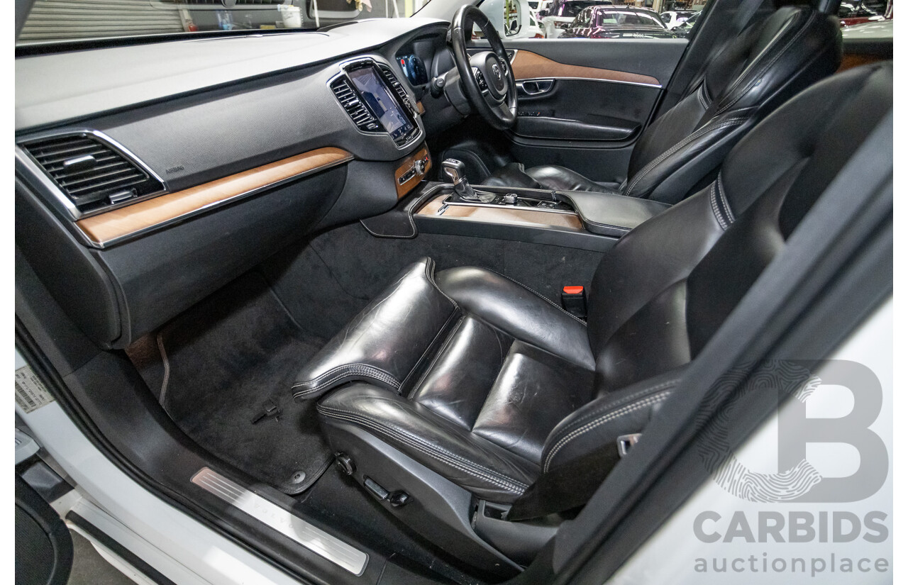 3/2017 Volvo XC90 D5 Inscription (AWD) 256 MY17 4D Wagon Crystal White Pearl Twin Turbo Diesel 2.0L - 7 seater