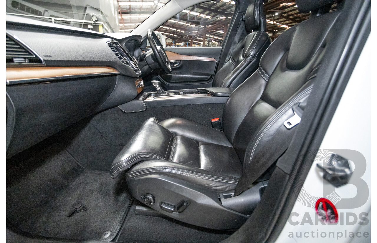 3/2017 Volvo XC90 D5 Inscription (AWD) 256 MY17 4D Wagon Crystal White Pearl Twin Turbo Diesel 2.0L - 7 seater