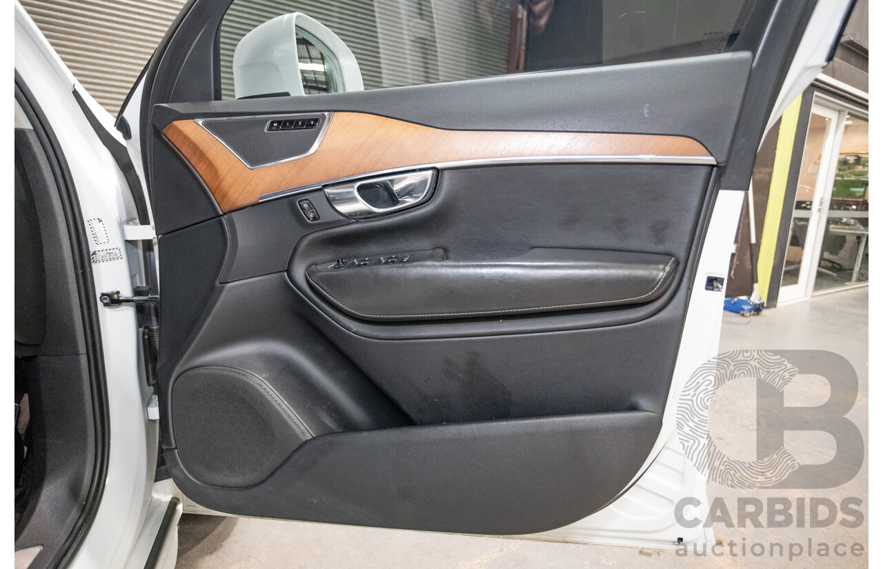 3/2017 Volvo XC90 D5 Inscription (AWD) 256 MY17 4D Wagon Crystal White Pearl Twin Turbo Diesel 2.0L - 7 seater