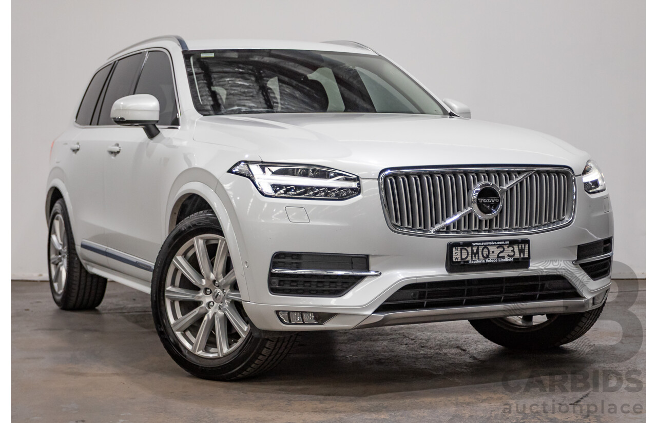 3/2017 Volvo XC90 D5 Inscription (AWD) 256 MY17 4D Wagon Crystal White Pearl Twin Turbo Diesel 2.0L - 7 seater