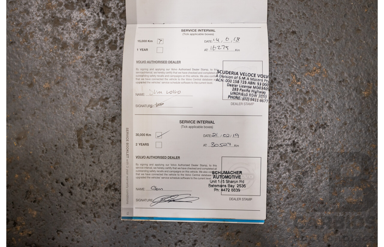 3/2017 Volvo XC90 D5 Inscription (AWD) 256 MY17 4D Wagon Crystal White Pearl Twin Turbo Diesel 2.0L - 7 seater