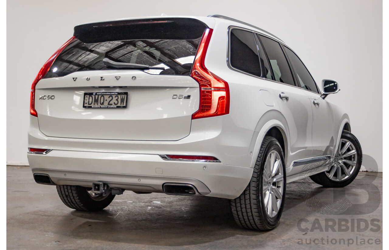 3/2017 Volvo XC90 D5 Inscription (AWD) 256 MY17 4D Wagon Crystal White Pearl Twin Turbo Diesel 2.0L - 7 seater