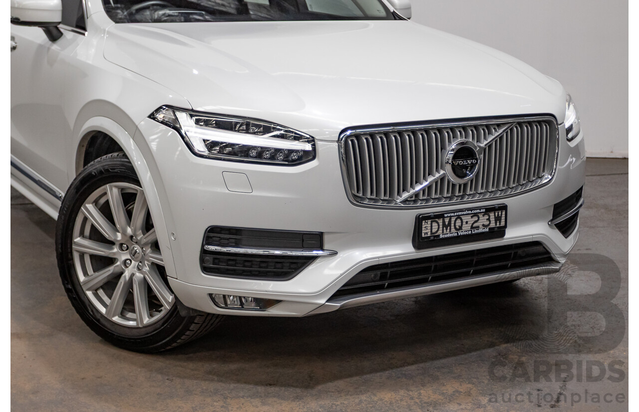 3/2017 Volvo XC90 D5 Inscription (AWD) 256 MY17 4D Wagon Crystal White Pearl Twin Turbo Diesel 2.0L - 7 seater