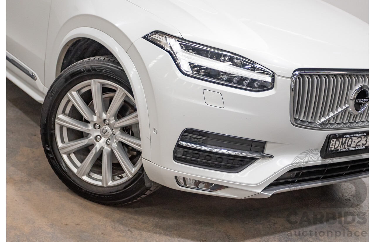 3/2017 Volvo XC90 D5 Inscription (AWD) 256 MY17 4D Wagon Crystal White Pearl Twin Turbo Diesel 2.0L - 7 seater