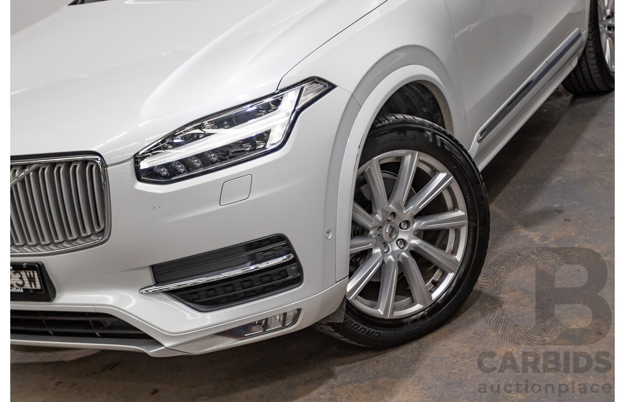 3/2017 Volvo XC90 D5 Inscription (AWD) 256 MY17 4D Wagon Crystal White Pearl Twin Turbo Diesel 2.0L - 7 seater