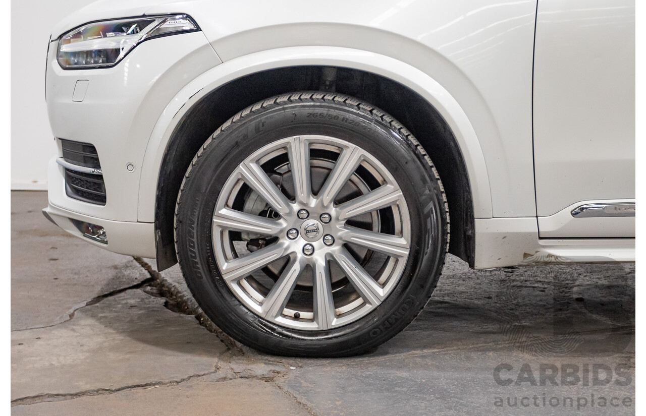 3/2017 Volvo XC90 D5 Inscription (AWD) 256 MY17 4D Wagon Crystal White Pearl Twin Turbo Diesel 2.0L - 7 seater