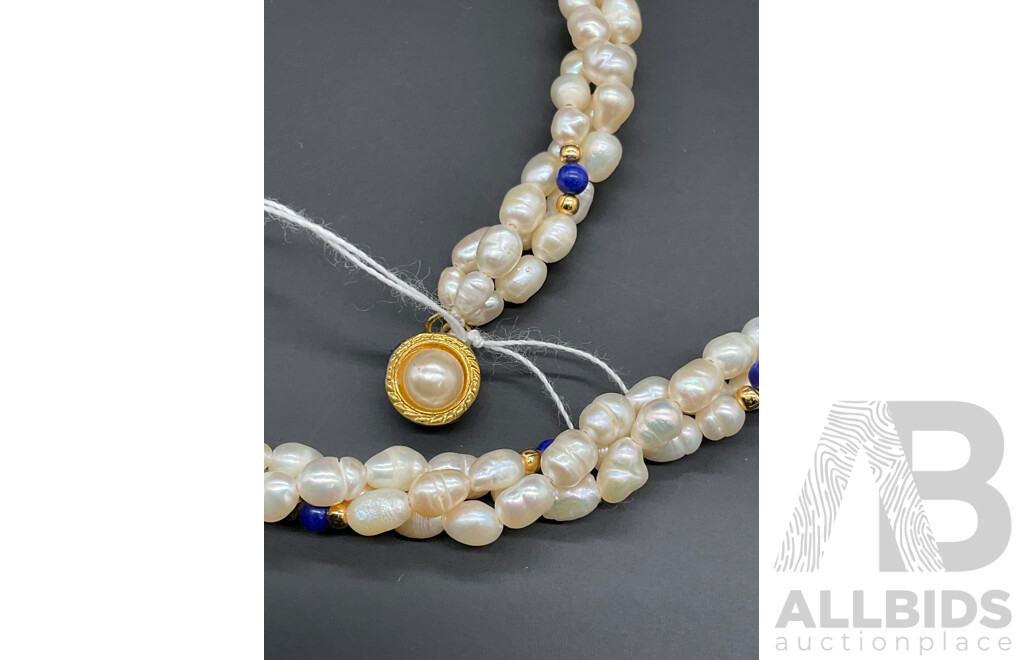 Twisted Freshwater Pearl Necklace, Bracelet & Earring Set