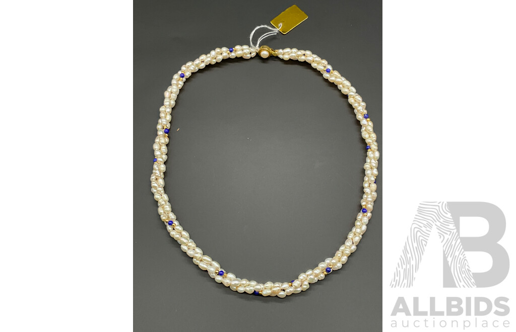 Twisted Freshwater Pearl Necklace, Bracelet & Earring Set