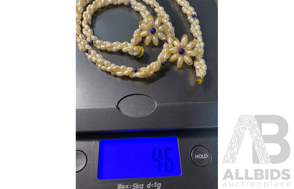 Twisted Freshwater Pearl Necklace, Bracelet & Earring Set