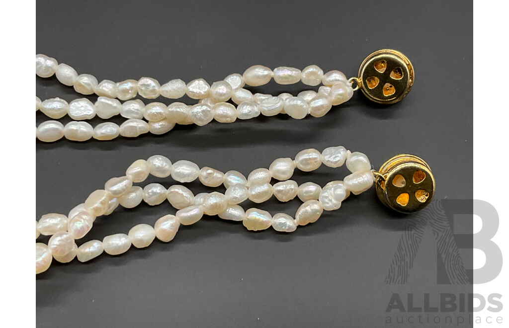 Freshwater Pearl Necklace and Bracelet Set
