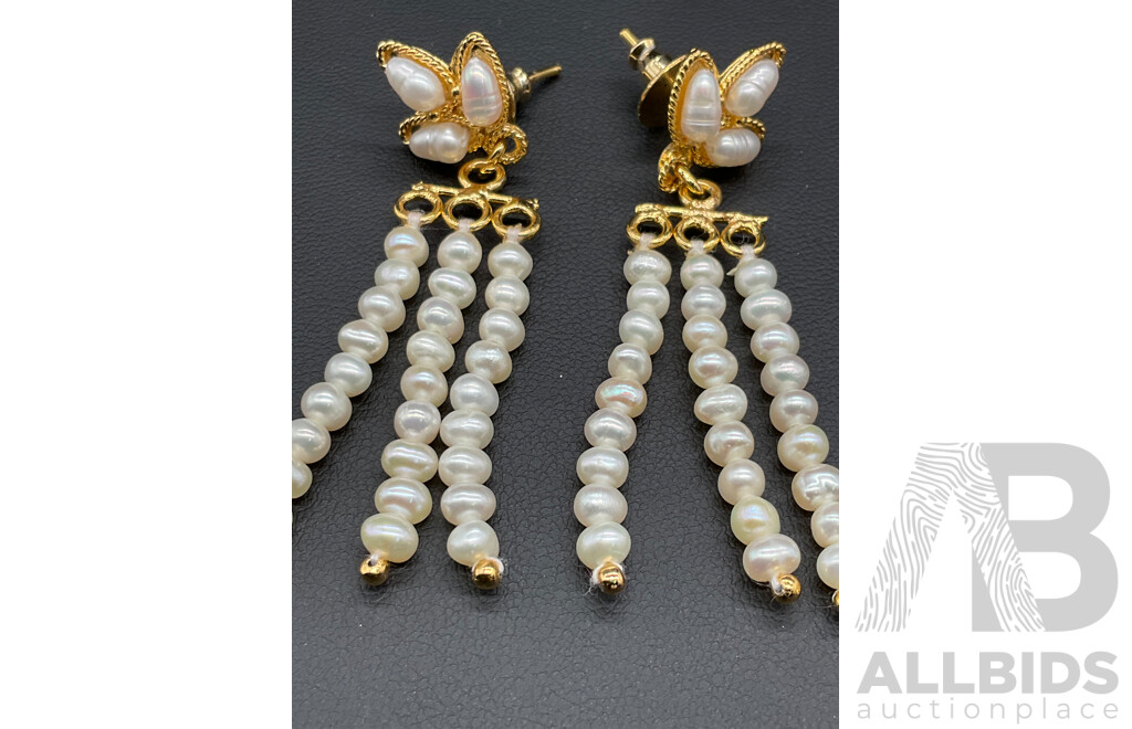 Freshwater Pearl Necklace, Bracelet & Earring Set