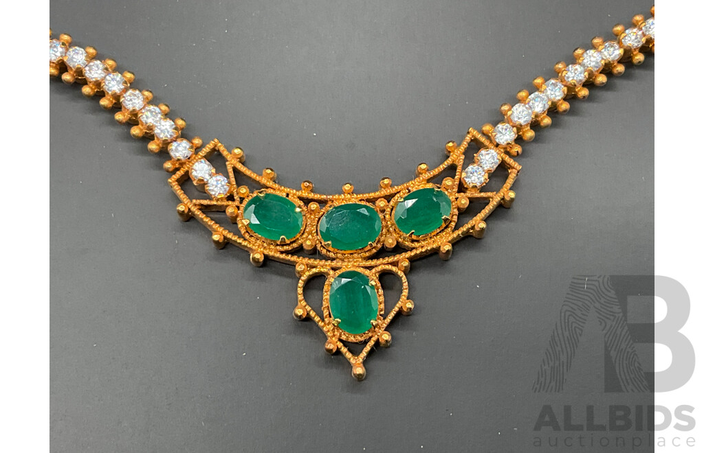 Floral Necklace, Ring & Earring Set