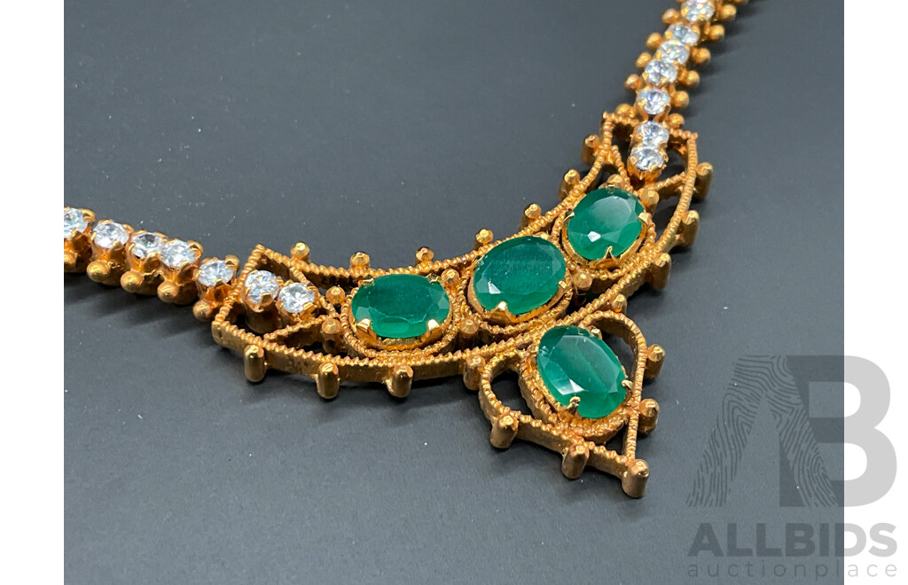 Floral Necklace, Ring & Earring Set