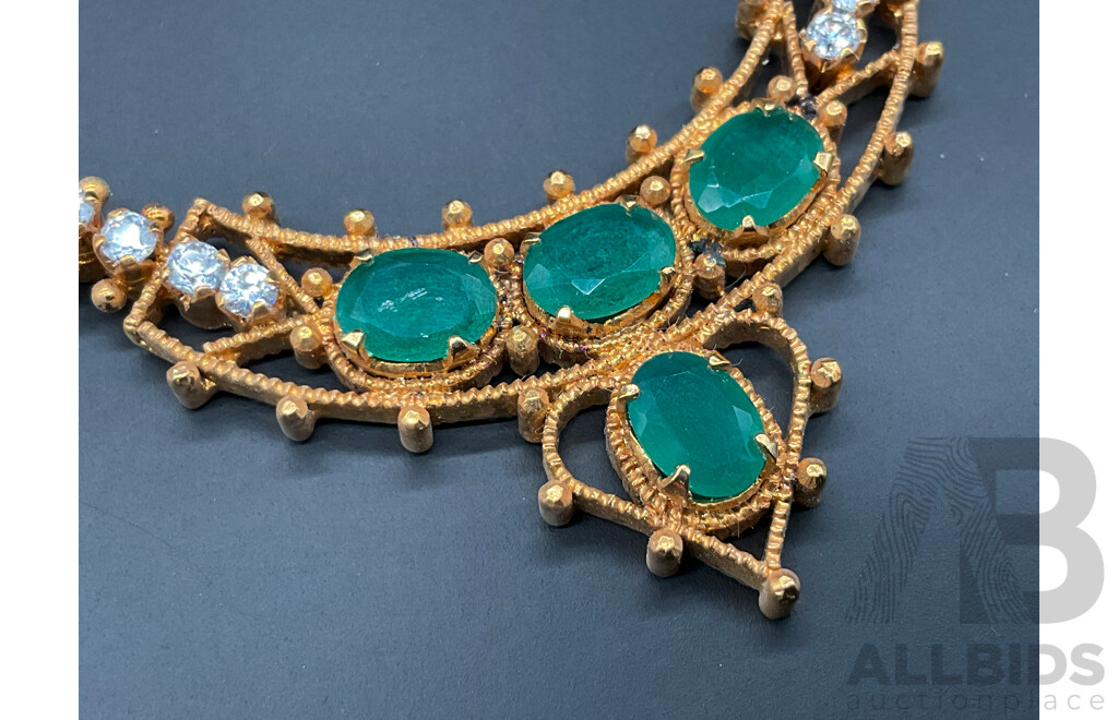 Floral Necklace, Ring & Earring Set