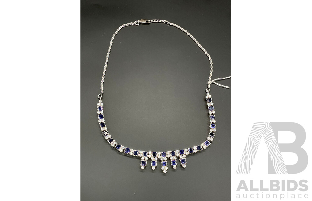 Royal Blue Necklace, Ring & Earring Set