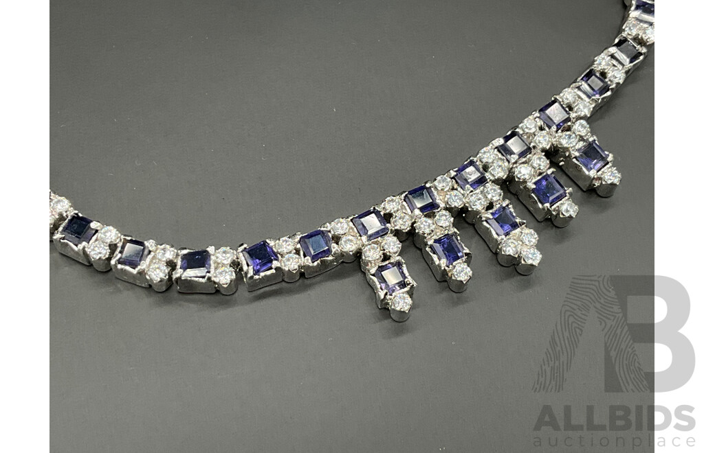 Royal Blue Necklace, Ring & Earring Set