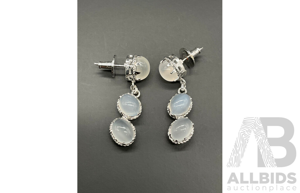 Moonstone Necklace, Ring & Earring Set