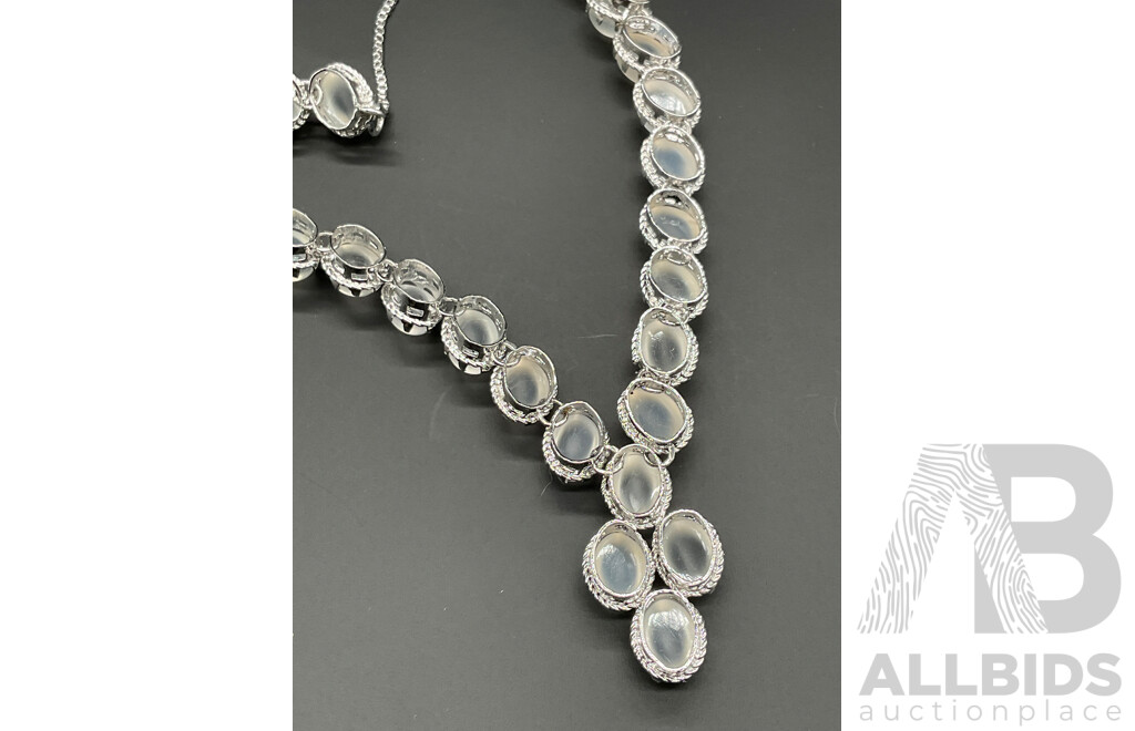 Moonstone Necklace, Ring & Earring Set