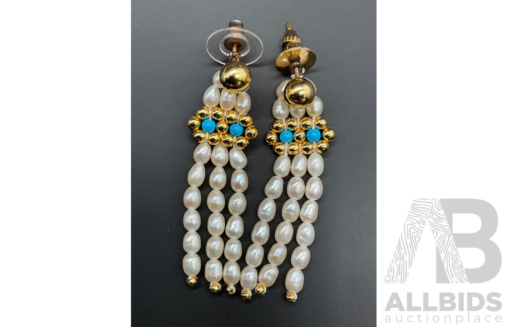 Freshwater Pearl Necklace, Bracelet & Earring Set