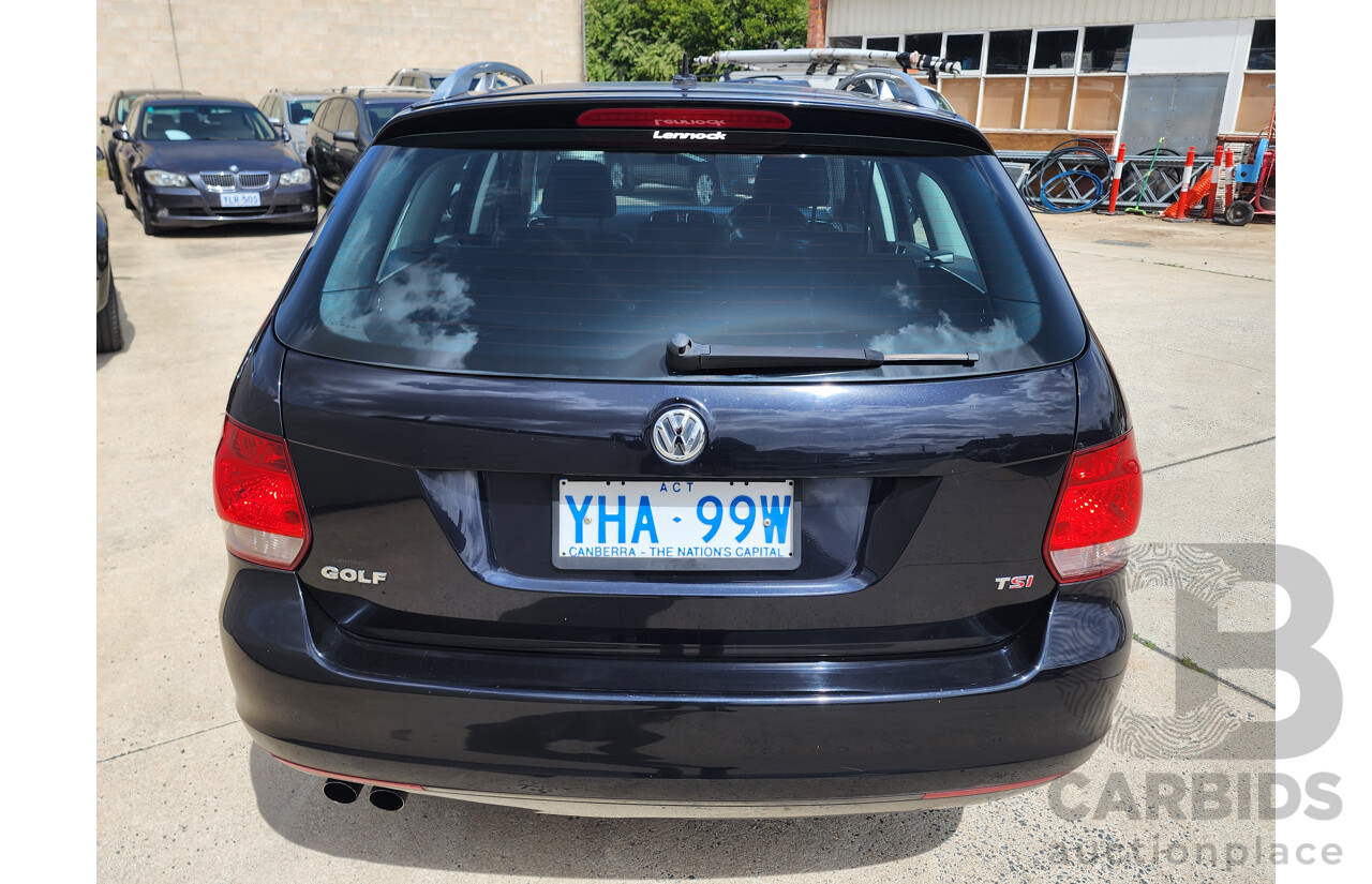 2/2010 Volkswagen Golf 118 TSI Comfortline 1K MY10 4d Wagon Black 1.4L