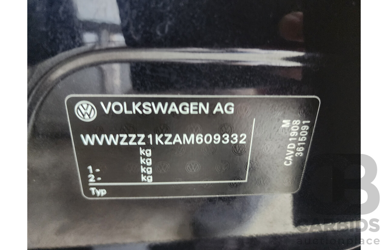 2/2010 Volkswagen Golf 118 TSI Comfortline 1K MY10 4d Wagon Black 1.4L