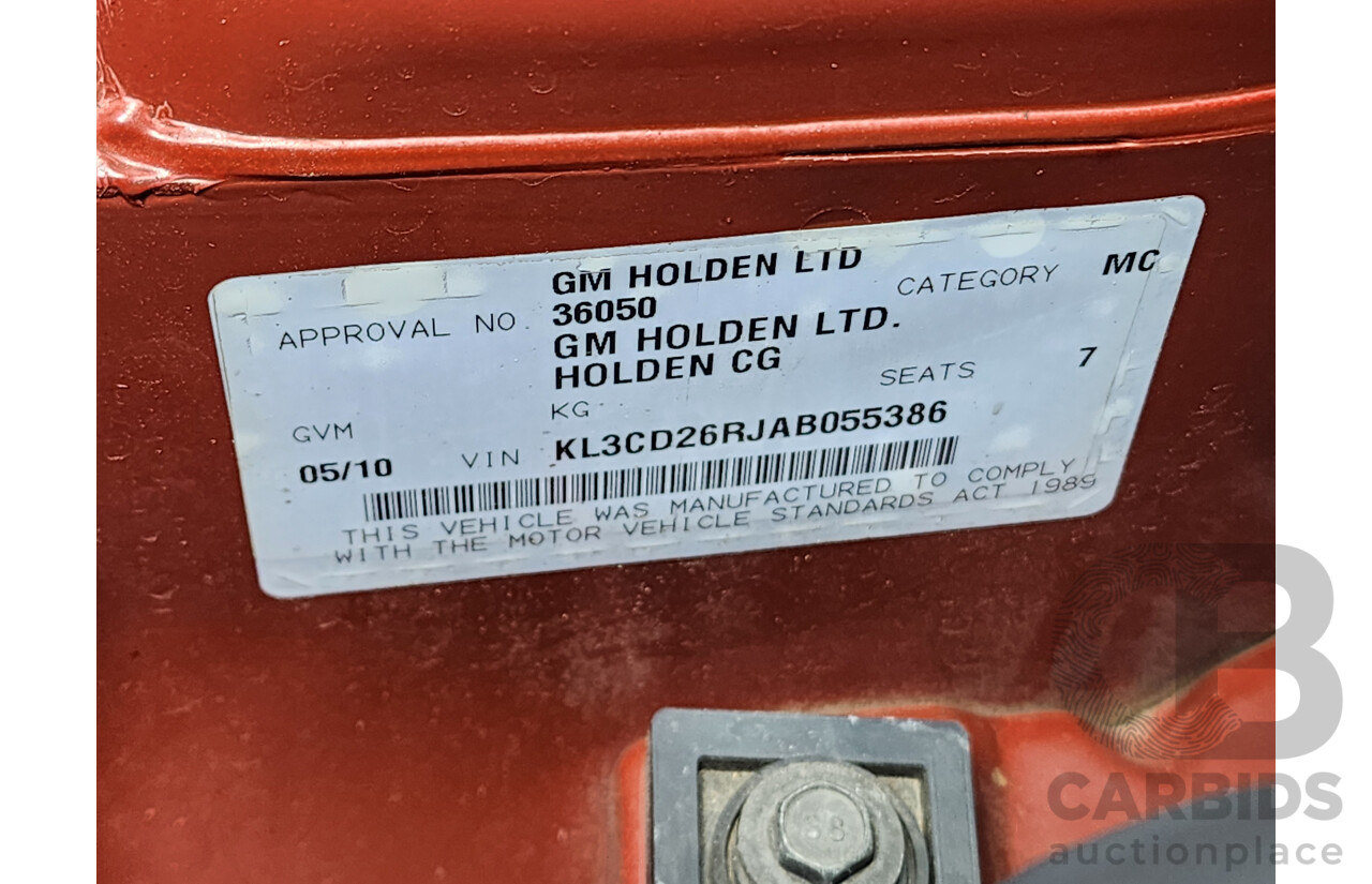 5/2010 Holden Captiva CX (4x4) CG MY10 4d Wagon Maroon 2.0L