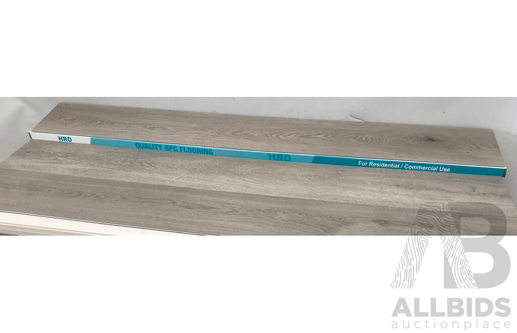 HRD SPC 5mm Hybrid Flooring - Wood Texture Finish - Fox Grey - 27.365 Square Meters - Brand New