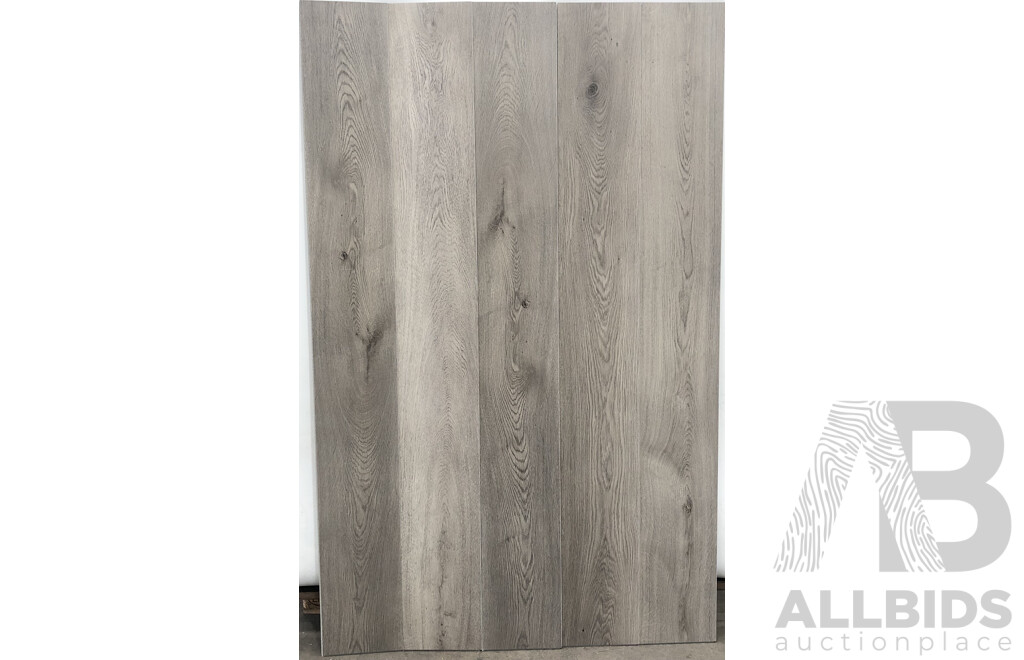 HRD SPC 5mm Hybrid Flooring - Wood Texture Finish - Fox Grey - 27.365 Square Meters - Brand New