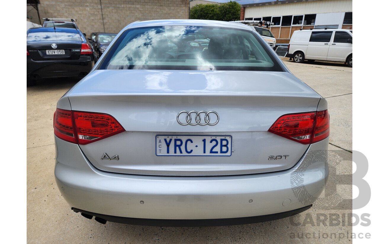5/2012 Audi A4 2.0 TFSI B8 (8K) MY12 4d Sedan Silver 2.0L