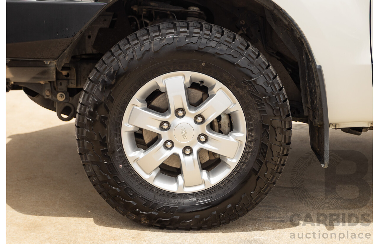 6/2013 Ford Ranger XLS (4x4) PX Dual Cab Utility White Turbo Diesel 3.2L