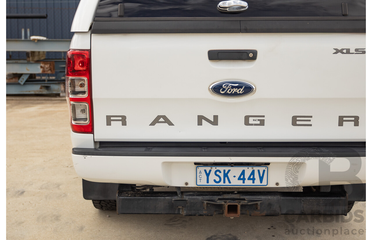 6/2013 Ford Ranger XLS (4x4) PX Dual Cab Utility White Turbo Diesel 3.2L